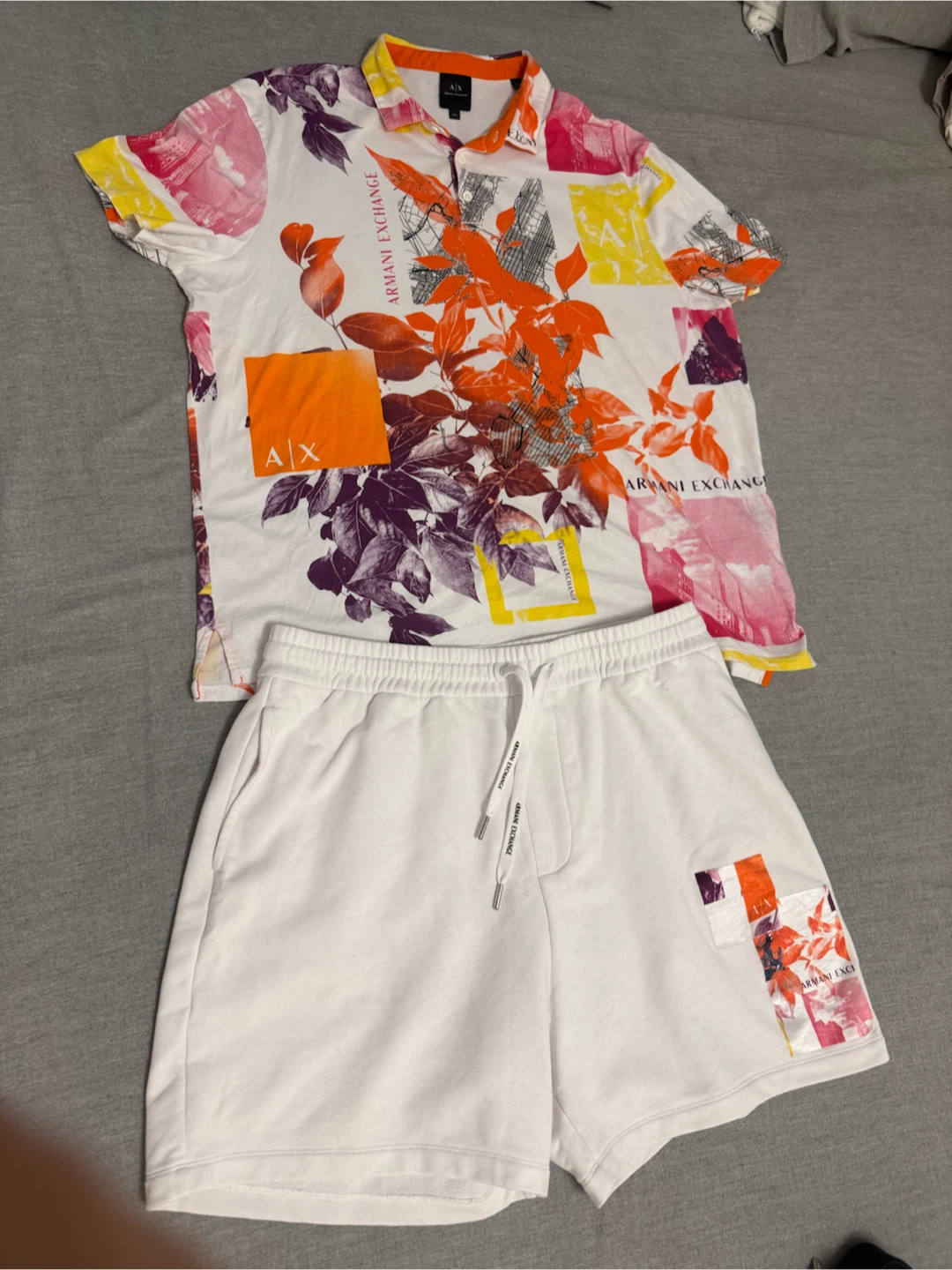 Armani Exchange White Shorts