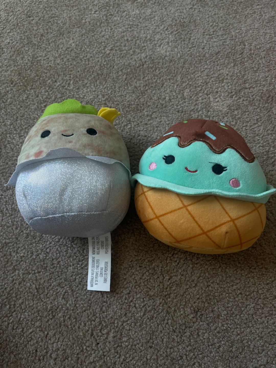Plush Taco and Ice Cream Toys