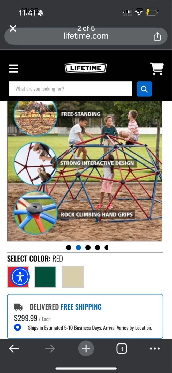 Lifetime Outdoor Climbing Dome (Red)