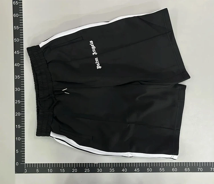 Palm Angels Black & White Striped Shorts Size L