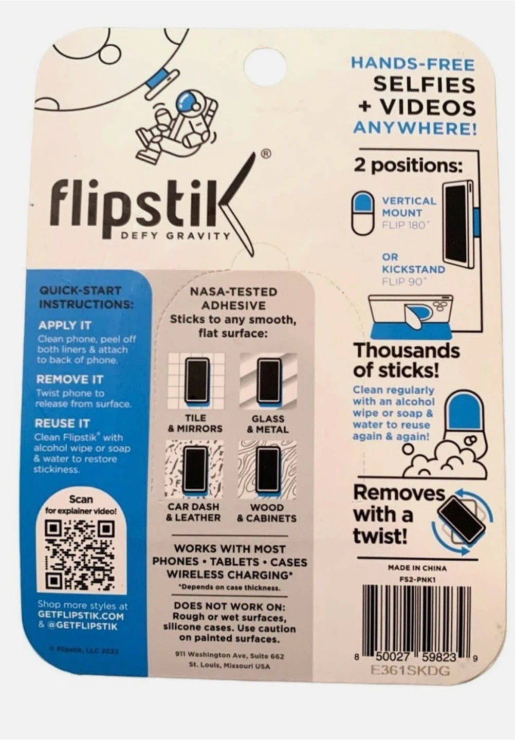 Flipstik Hands-Free Selfies + Videos with Kickstand - photo 2