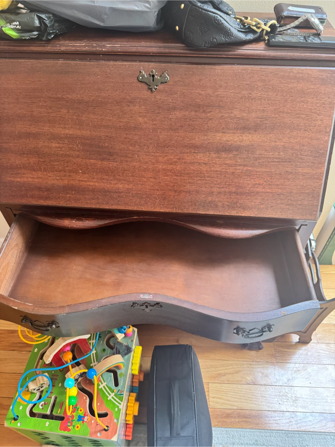 Vintage Wooden Secretary Desk - photo 2