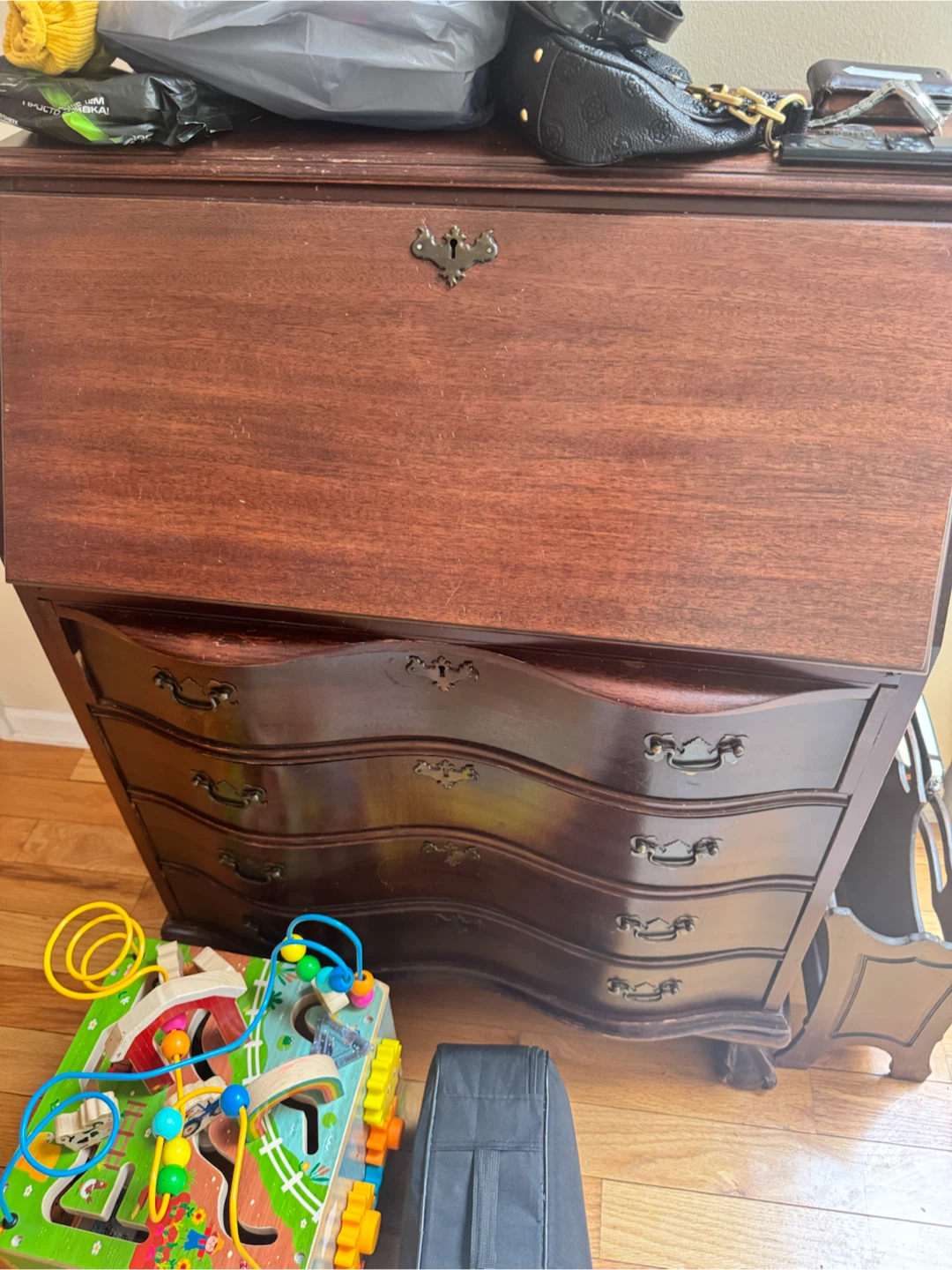 Vintage Wooden Secretary Desk - photo 3