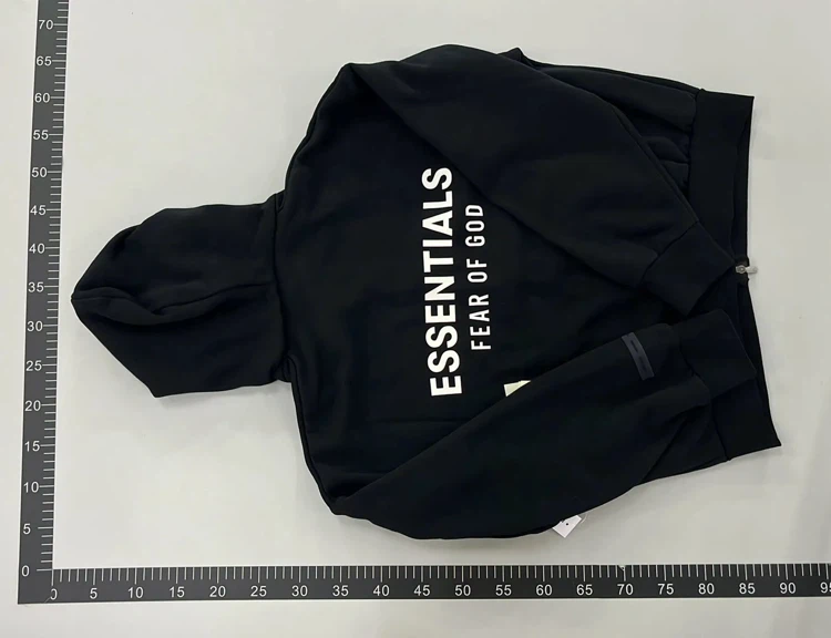 Black Fear of God Essentials Zip-Up Hoodie - photo 2