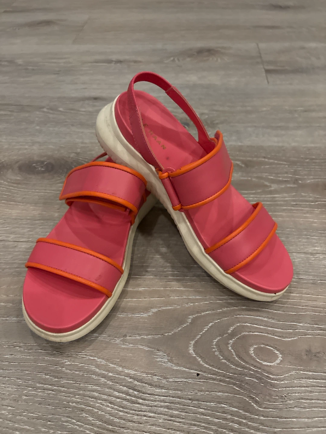 Cole Haan Pink & Orange Strap Sandals