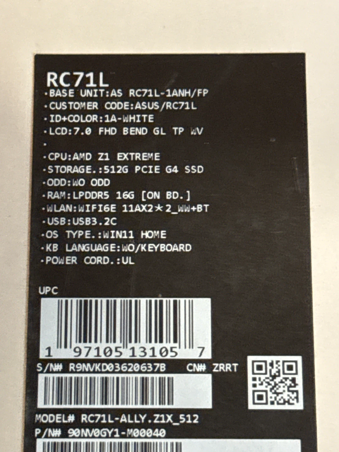 Asus Rog Ally 7’ Z1 Extreme - photo 5