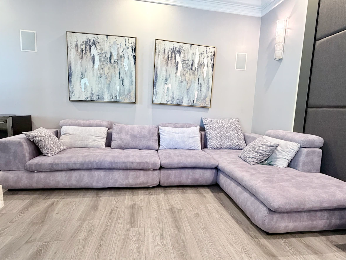 Large Sectional Sofa - Purple