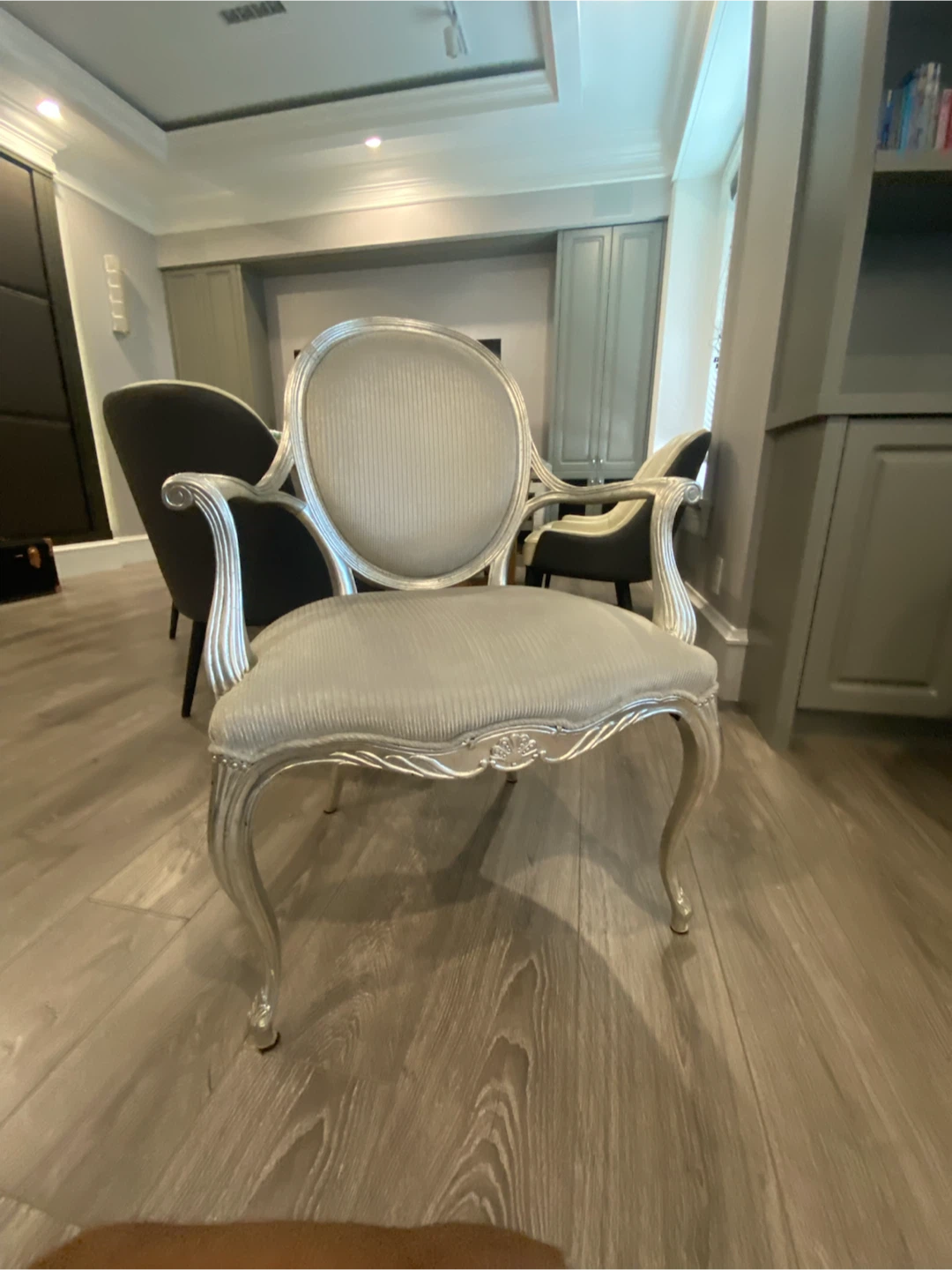 Silver Accent Chair