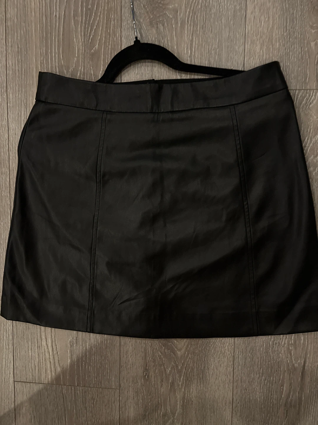 Stradivarius Black Faux Leather Mini Skirt - photo 5