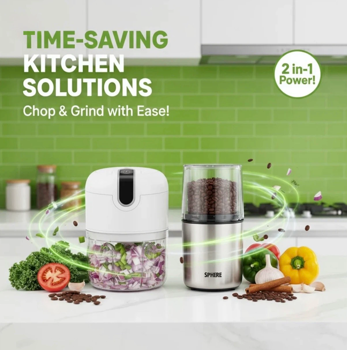 Brand New 2-in-1 Stainless Steel Grinder & Chopper - Wet & Dry - photo 4