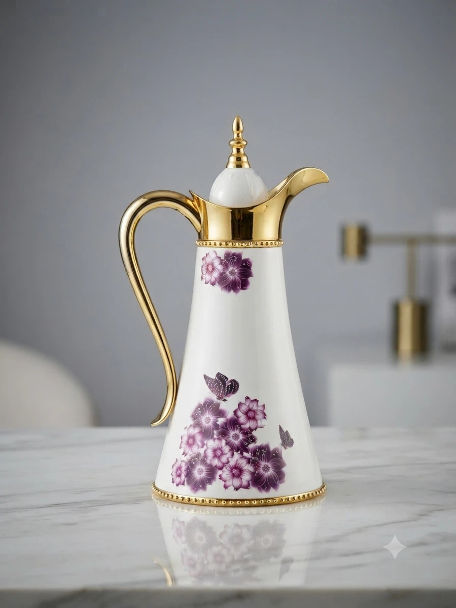 Floral Decorative Floral Thermal Carafe