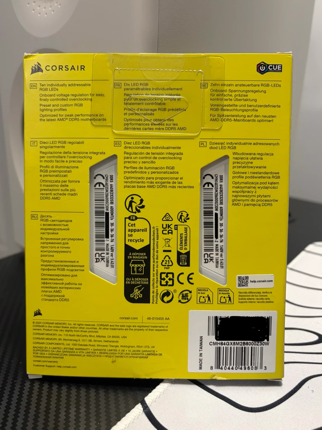 Corsair Vengeance DDR5 6000MHz CL30 64GB (2X32) - photo 2