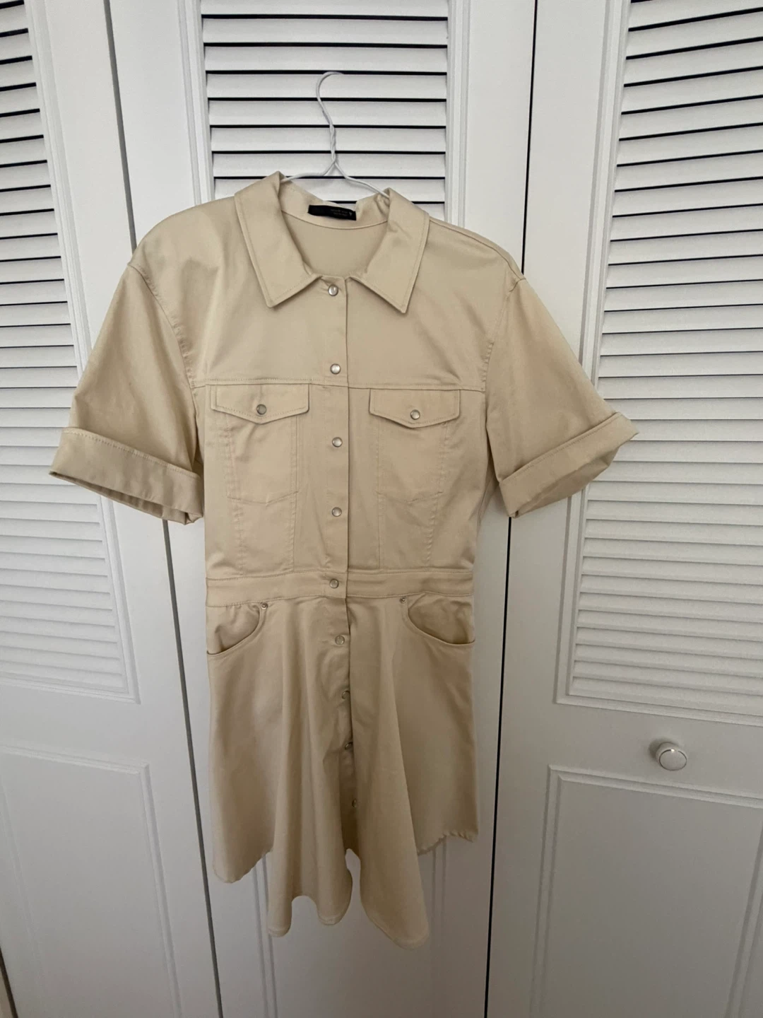 Beige Utility Dress