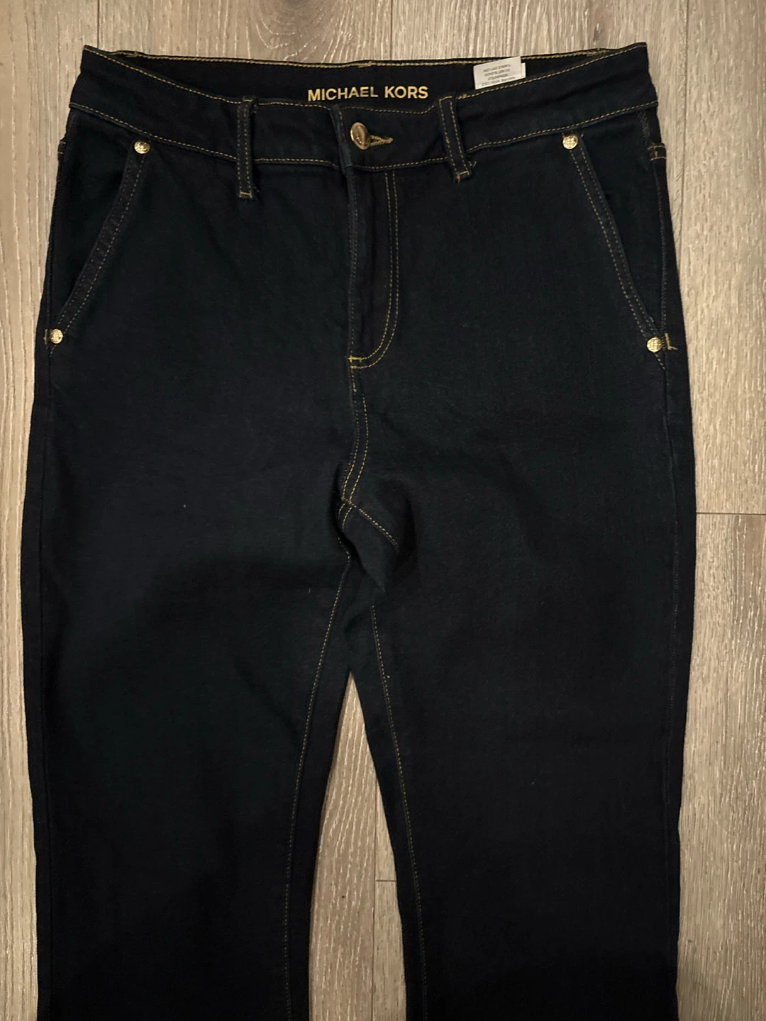 Brand New Original Michael Kors Women's Dark Wash Flare Jeans - photo 3