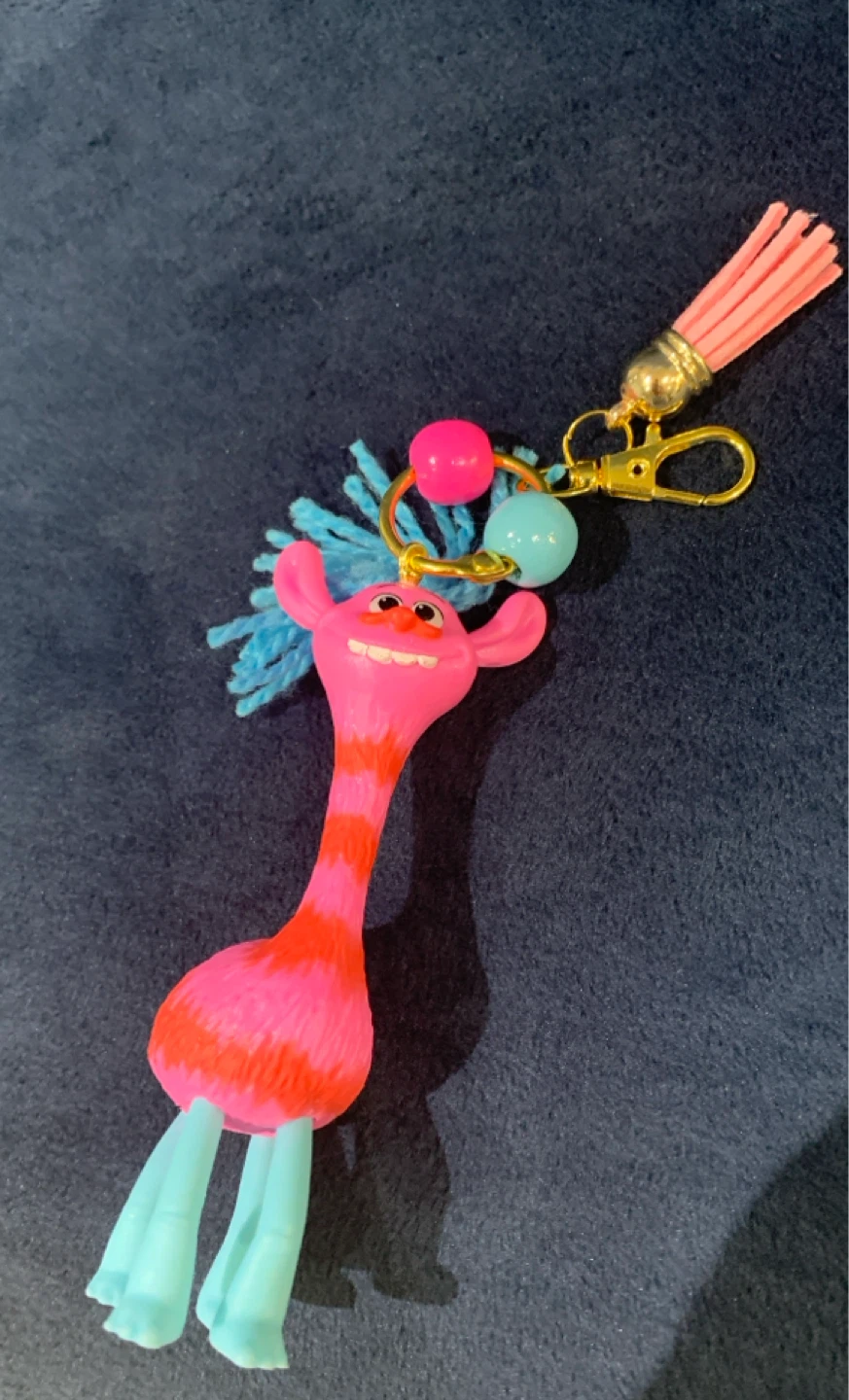 Trolls Keychain with Tassel and Charms