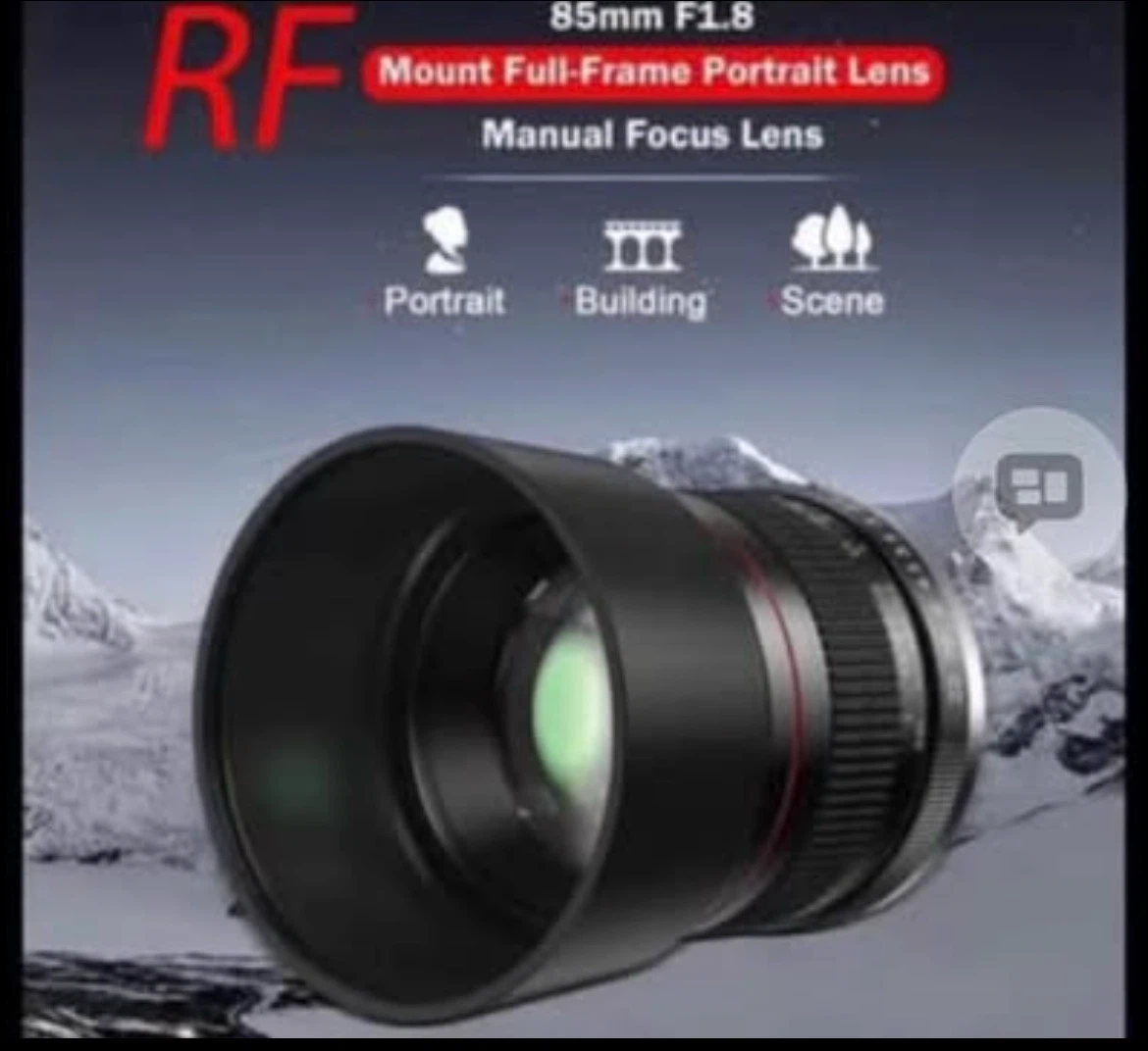 85mm F1.8 Manual Focus Camera Lens