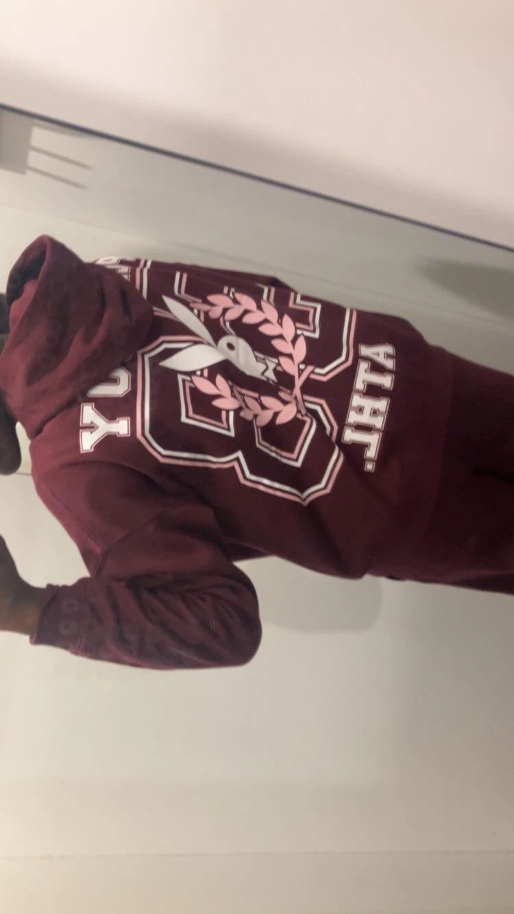 Maroon Playboy Hoodie and Pants set - photo 2