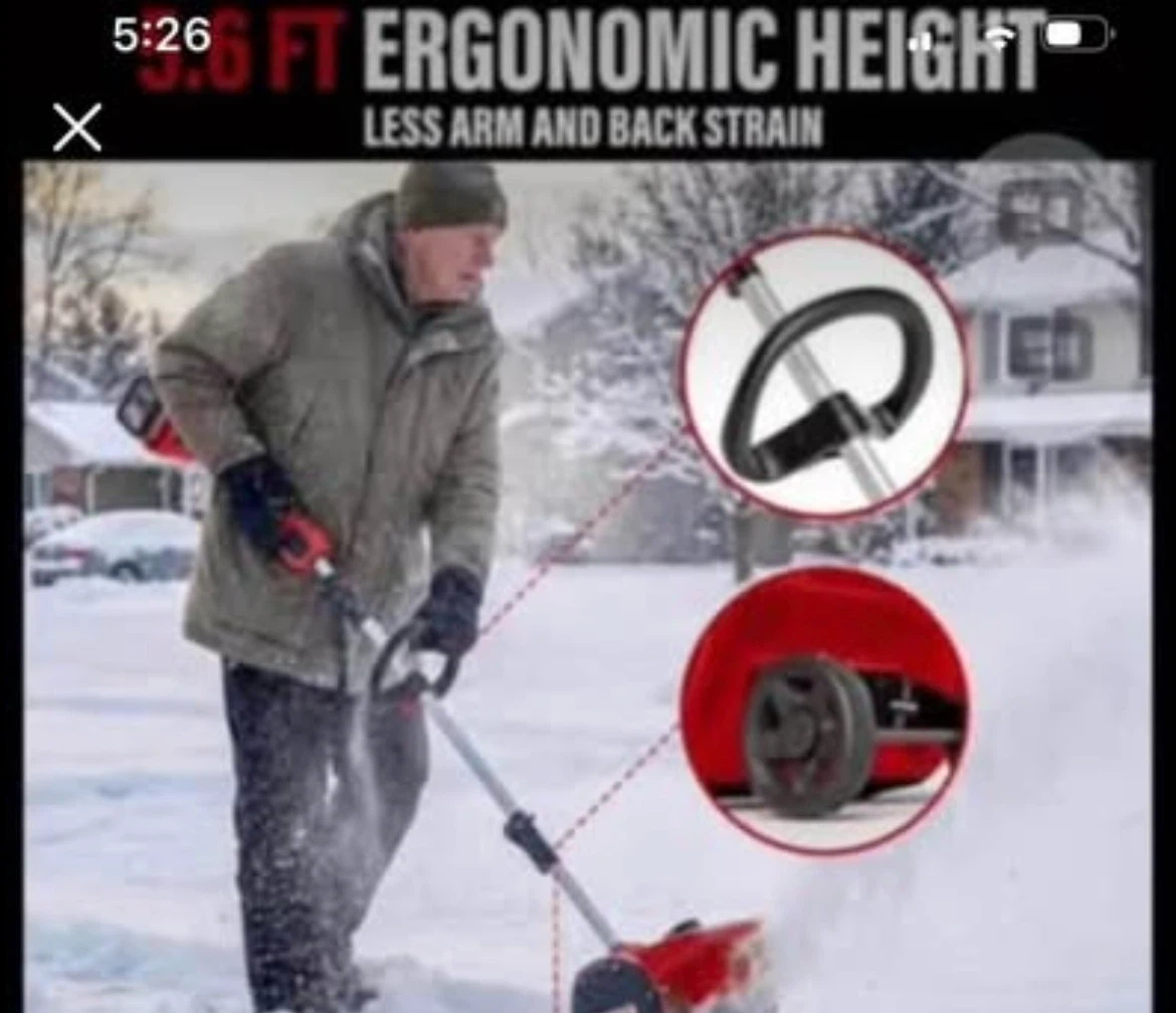 Red Electric Snow Blower - photo 4