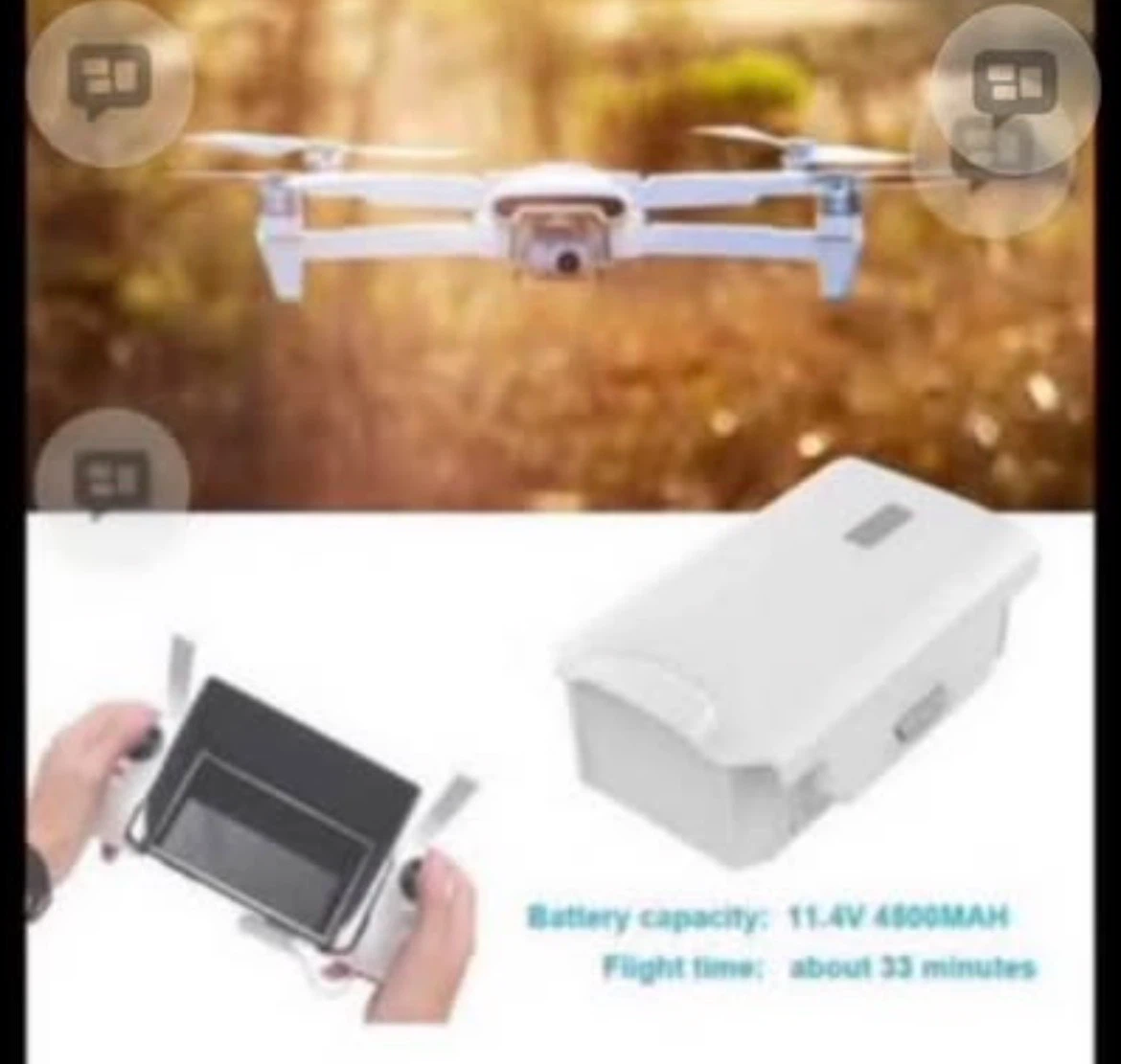 White Drone Battery - photo 2