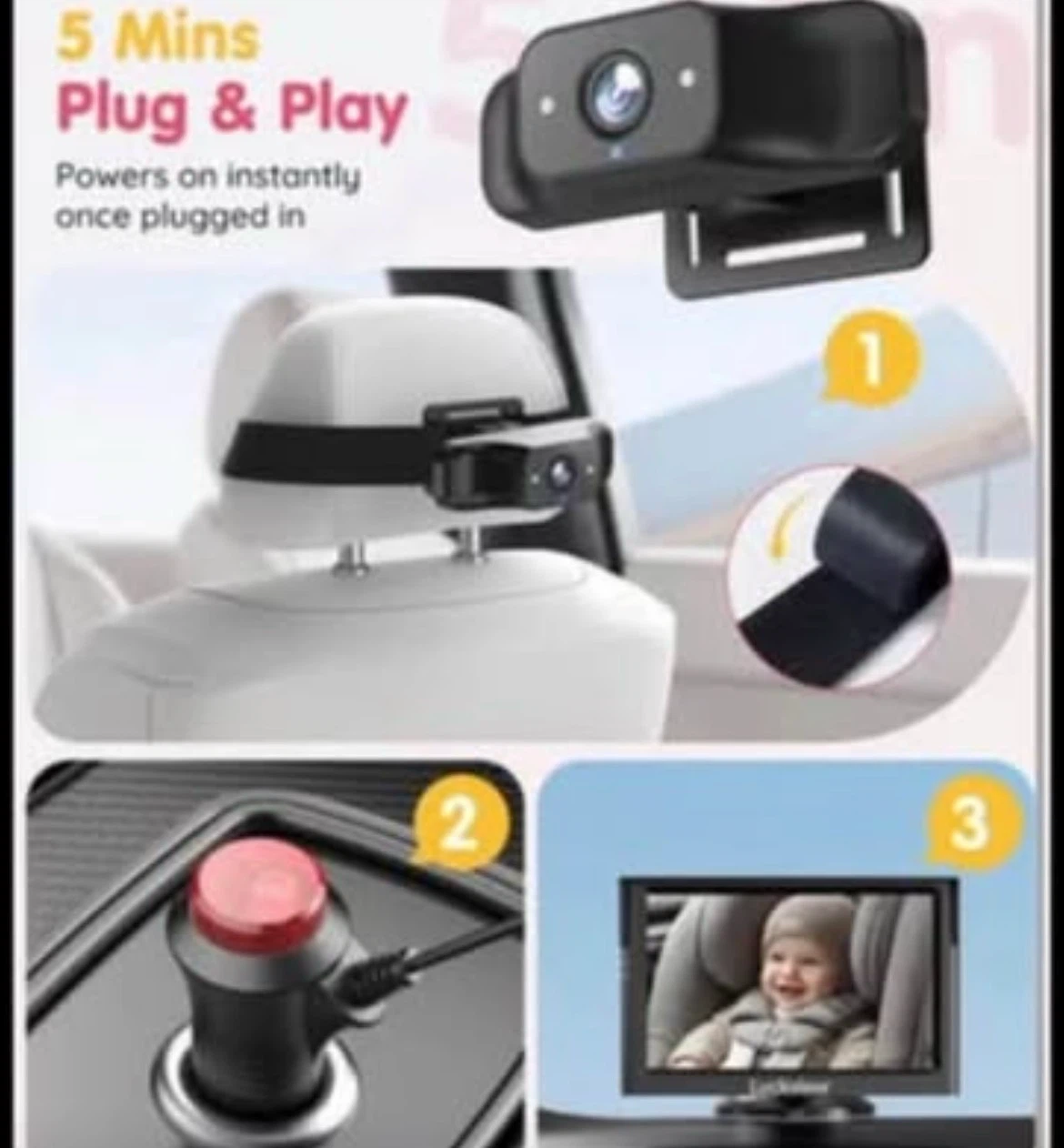 Luckview Baby Car Camera Monitor - photo 3