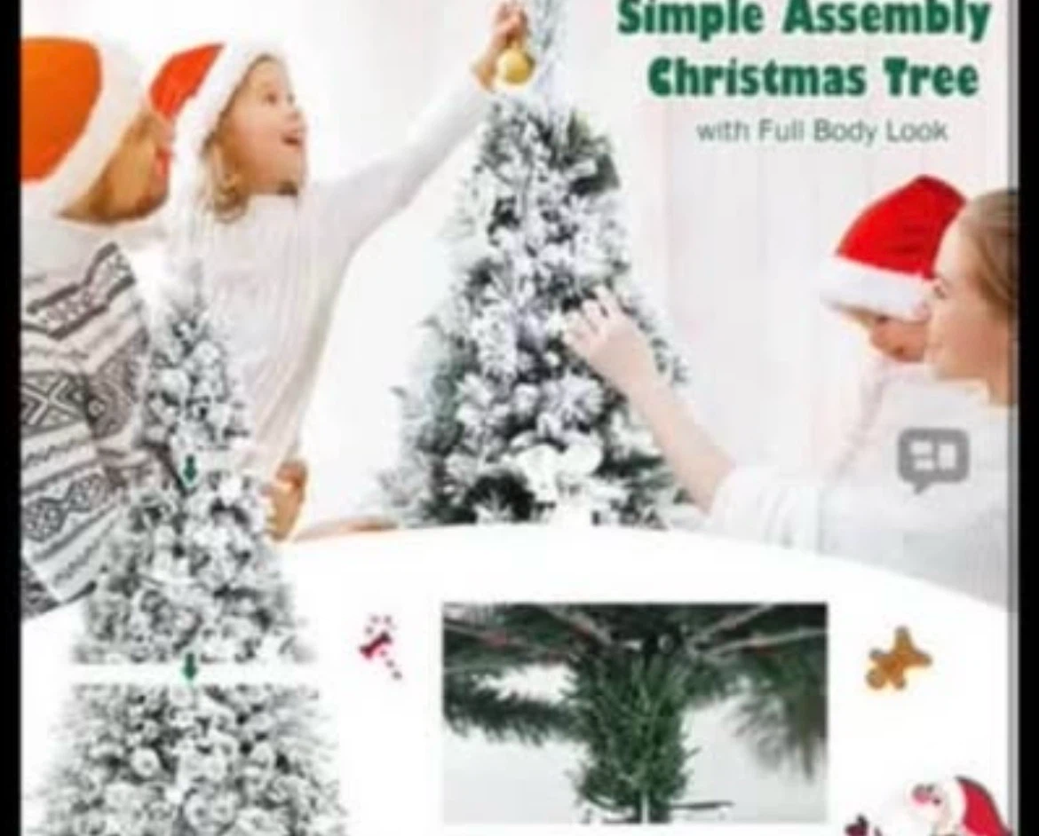 Flocked Artificial Christmas Tree - photo 3