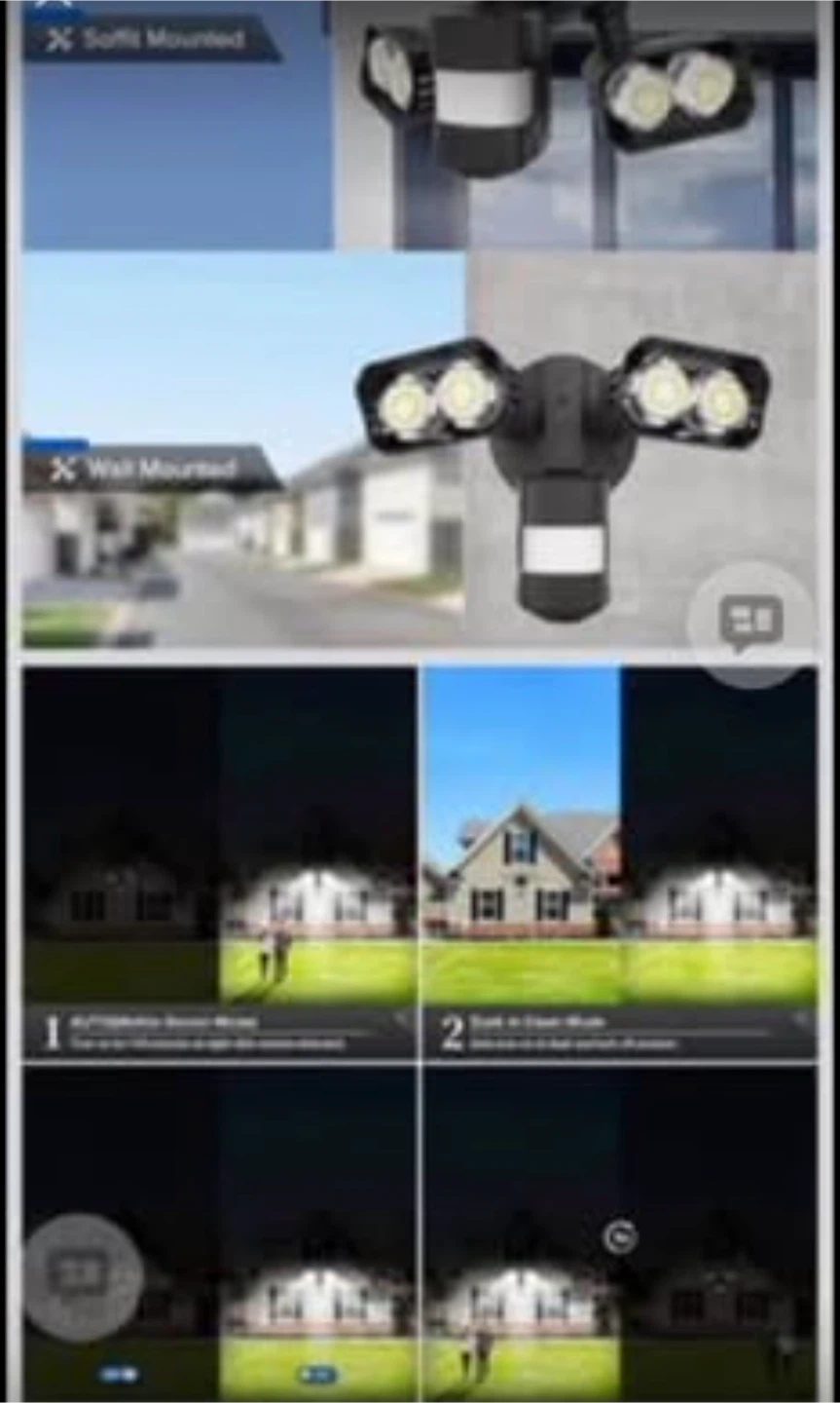 Outdoor Motion Sensor Security Light