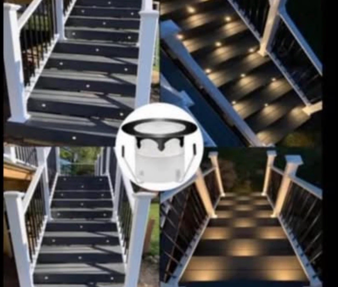 8 Pack Warm White LED Deck Lights