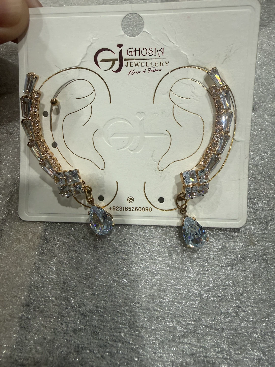 Ghosia Jewellery Ear Climbers with Stones