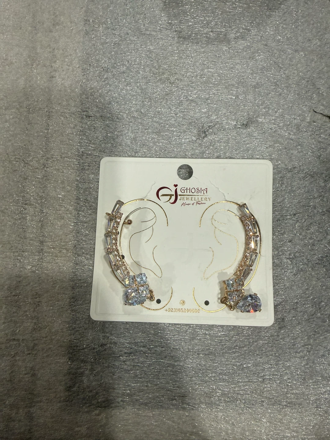 Ghosia Jewellery Ear Climbers with Stones - photo 3