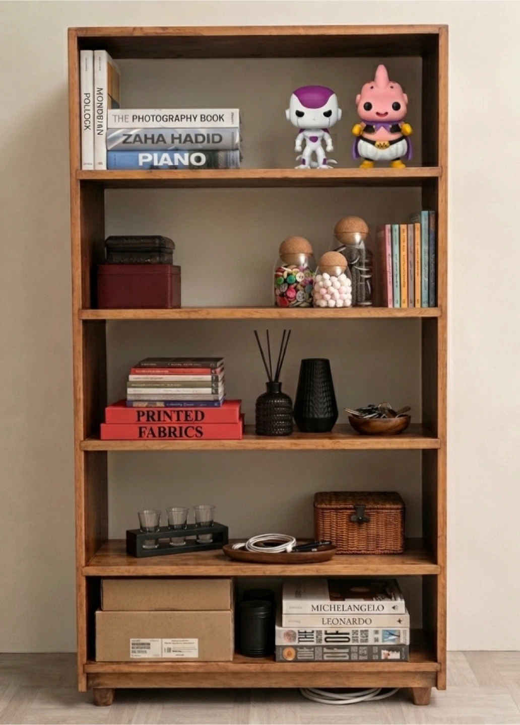 Wooden 5-Shelf Bookshelf