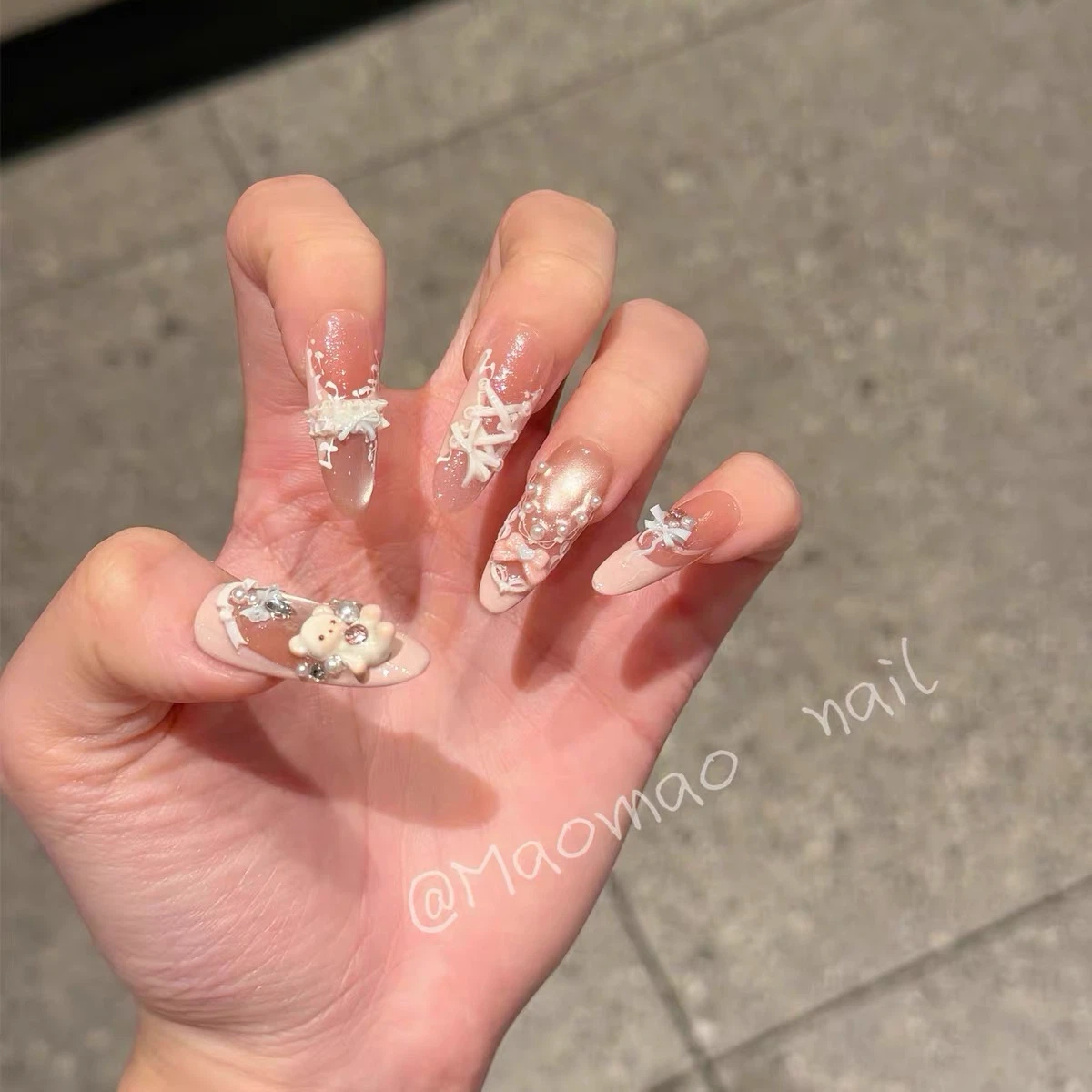 hand made press on nails - photo 2