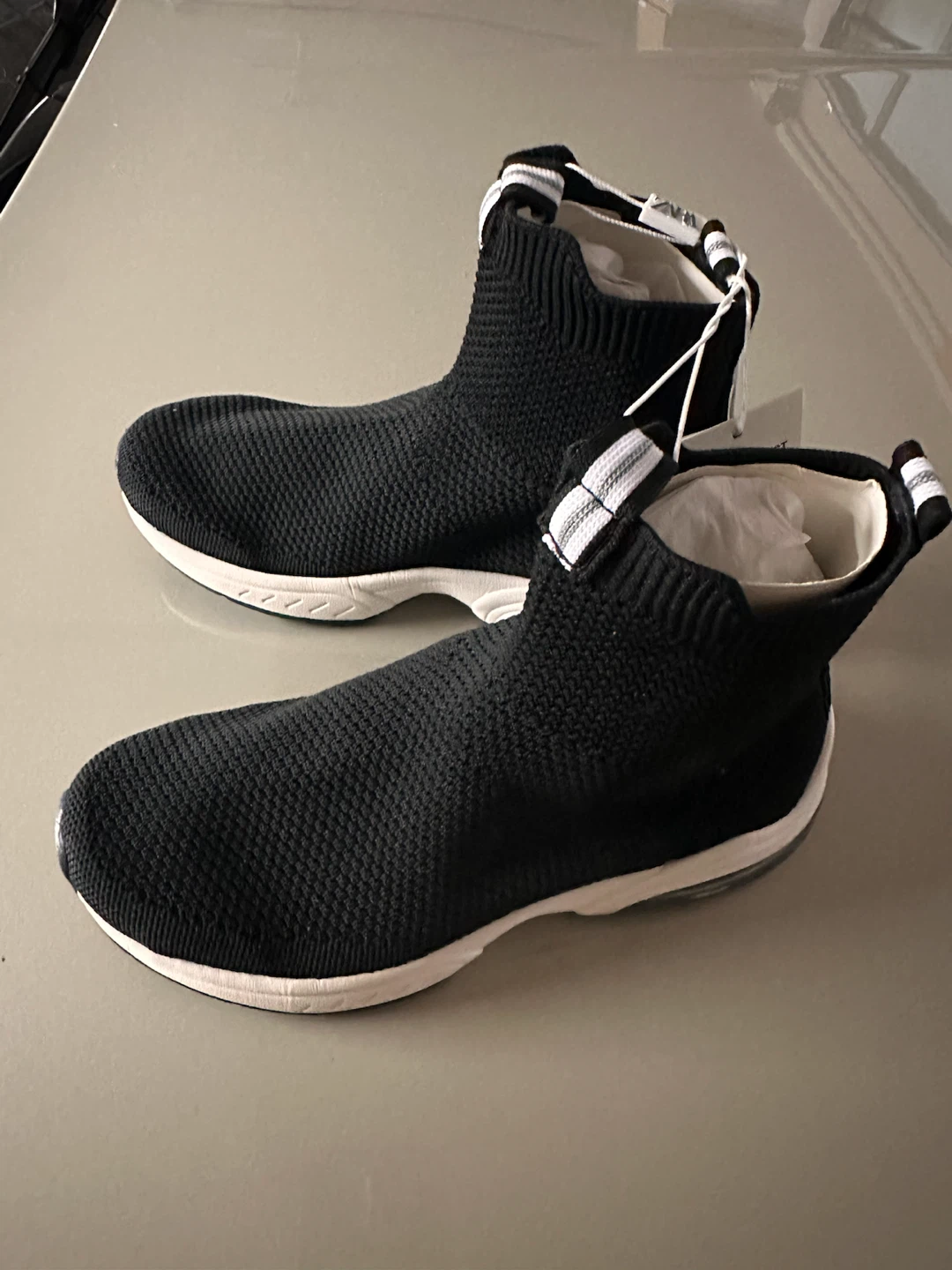 Zara Knit High-Top Sneakers
