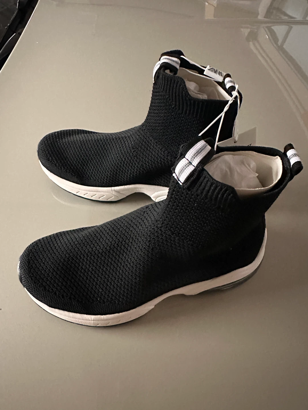 Zara Knit High-Top Sneakers - photo 2