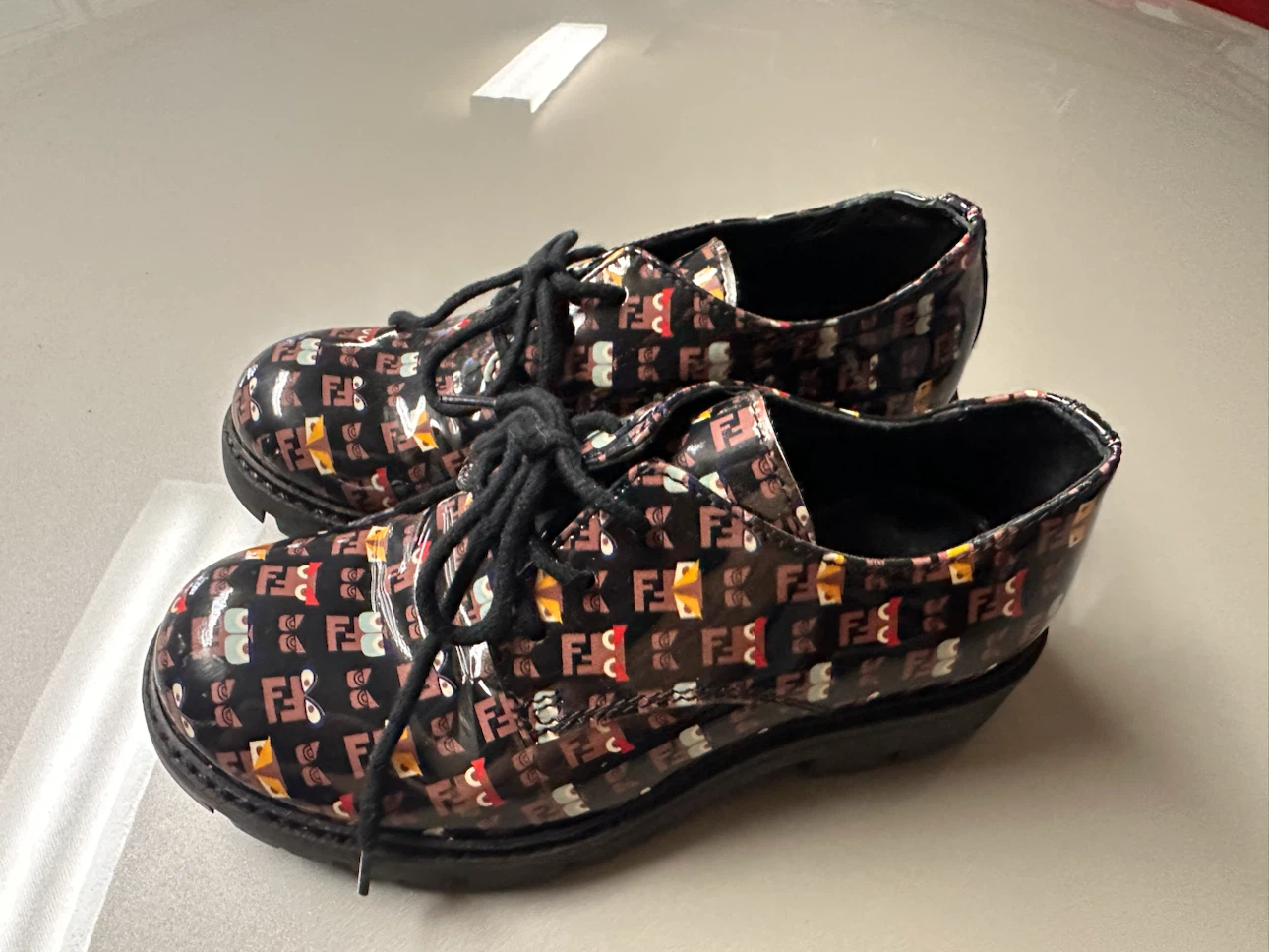 Fendi Kids FF Monogram Lace-Up Shoes