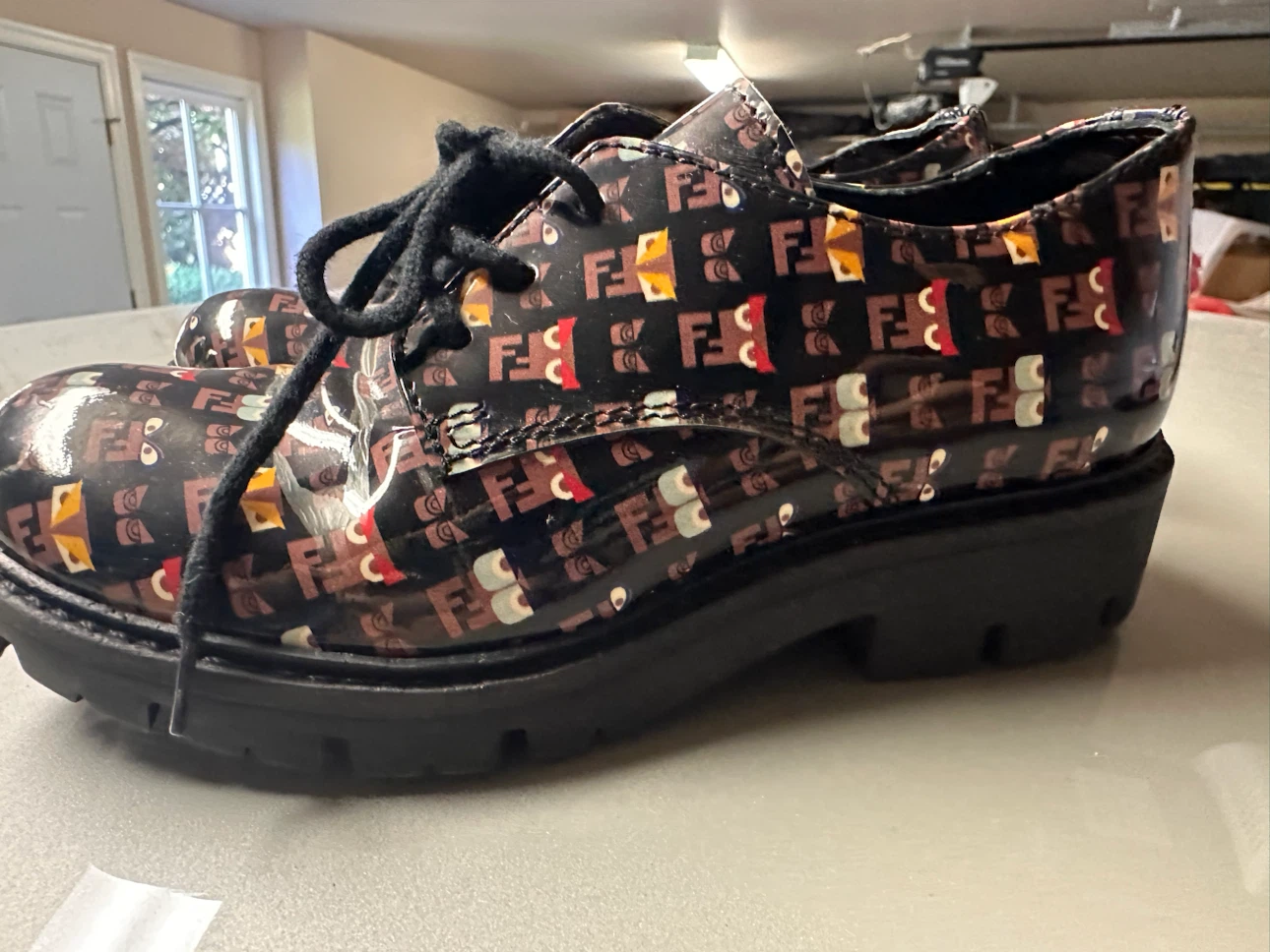 Fendi Kids FF Monogram Lace-Up Shoes - photo 2