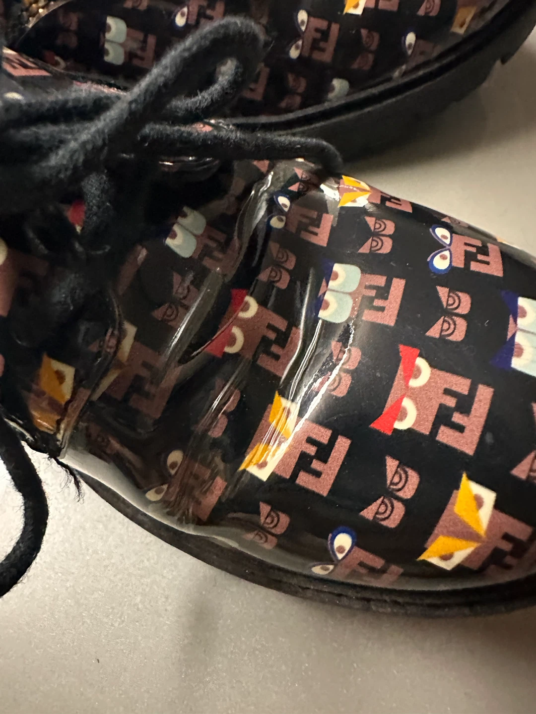 Fendi Kids FF Monogram Lace-Up Shoes - photo 4