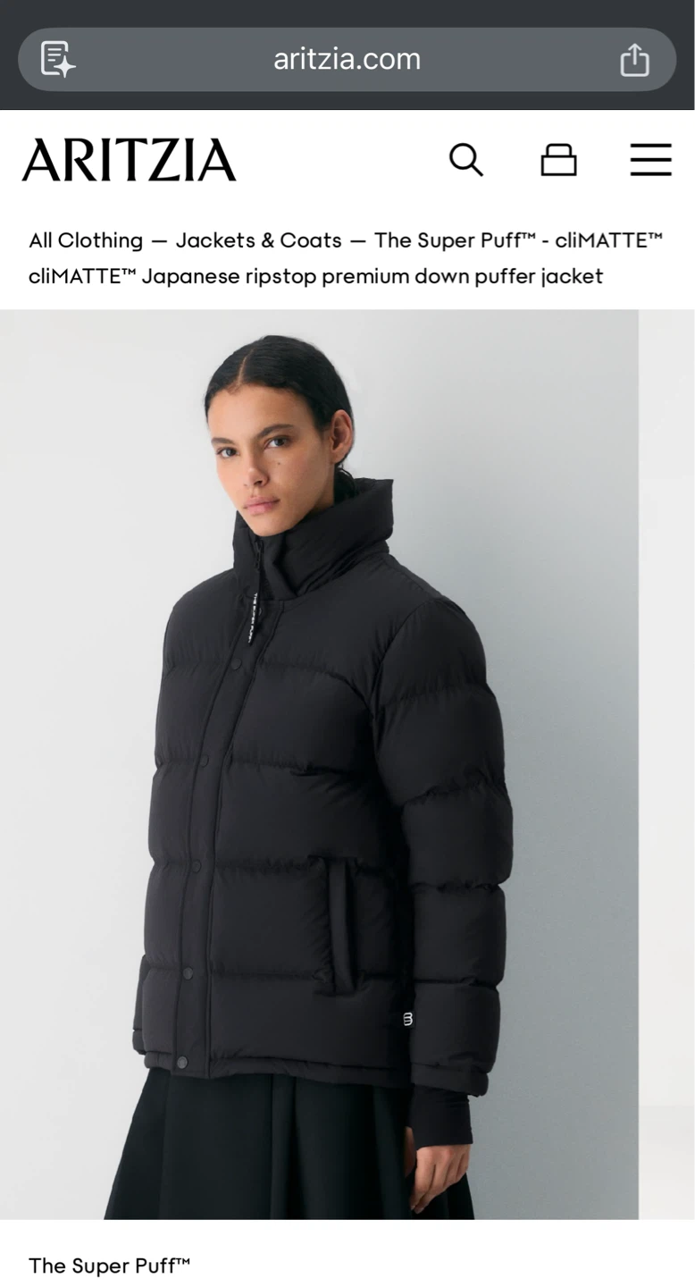Aritzia The Super Puff cliMATTE Puffer Jacket