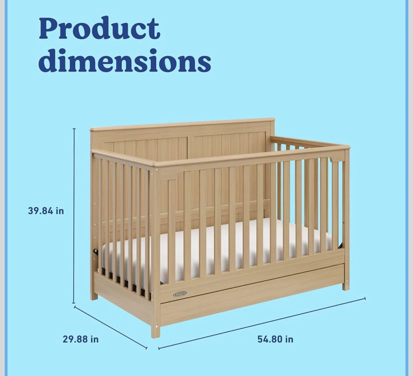 Graco Hadley 5-in-1 Convertible Crib with Drawer - photo 3