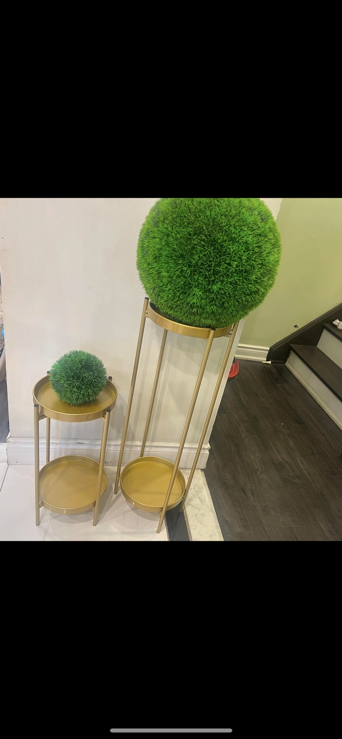 Gold Metal Plant Stands