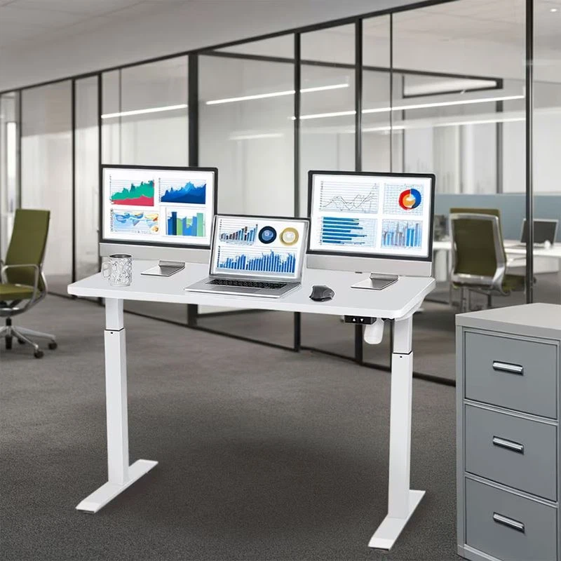 White Electric Standing Desk