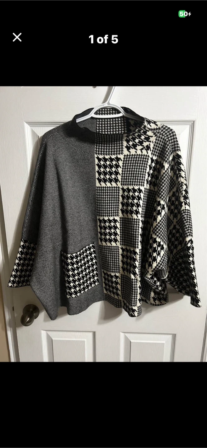 Joseph Ribkoff Patchwork Knit Top XL/TG