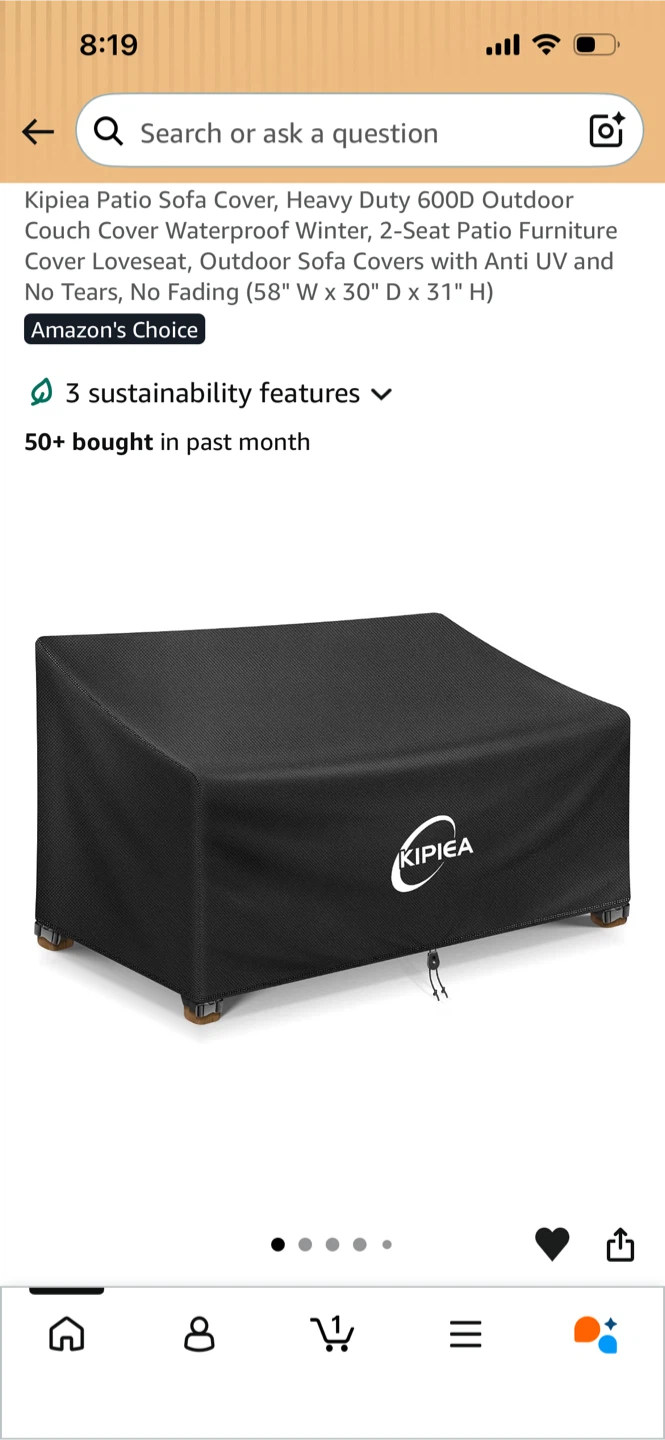 Kipiea Outdoor Furniture Cover - Black - photo 2