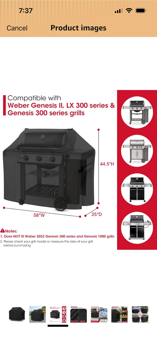 Brand New-Unicook Heavy Duty Waterproof Grill Cover - photo 2