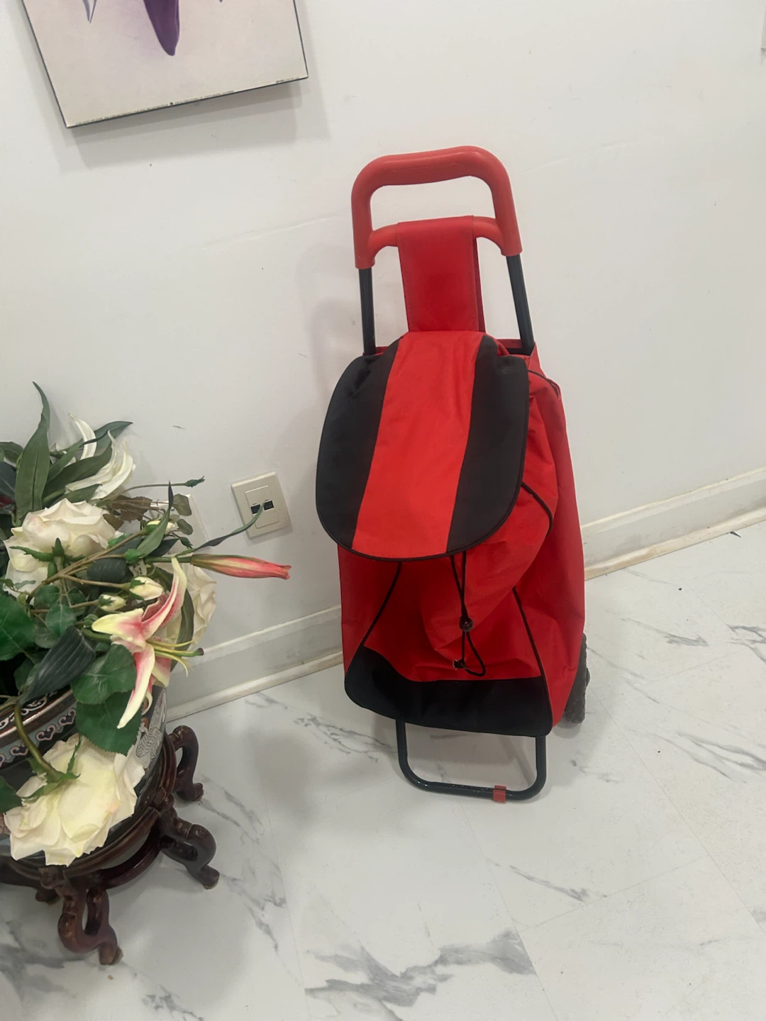 Red and Black Shopping Cart