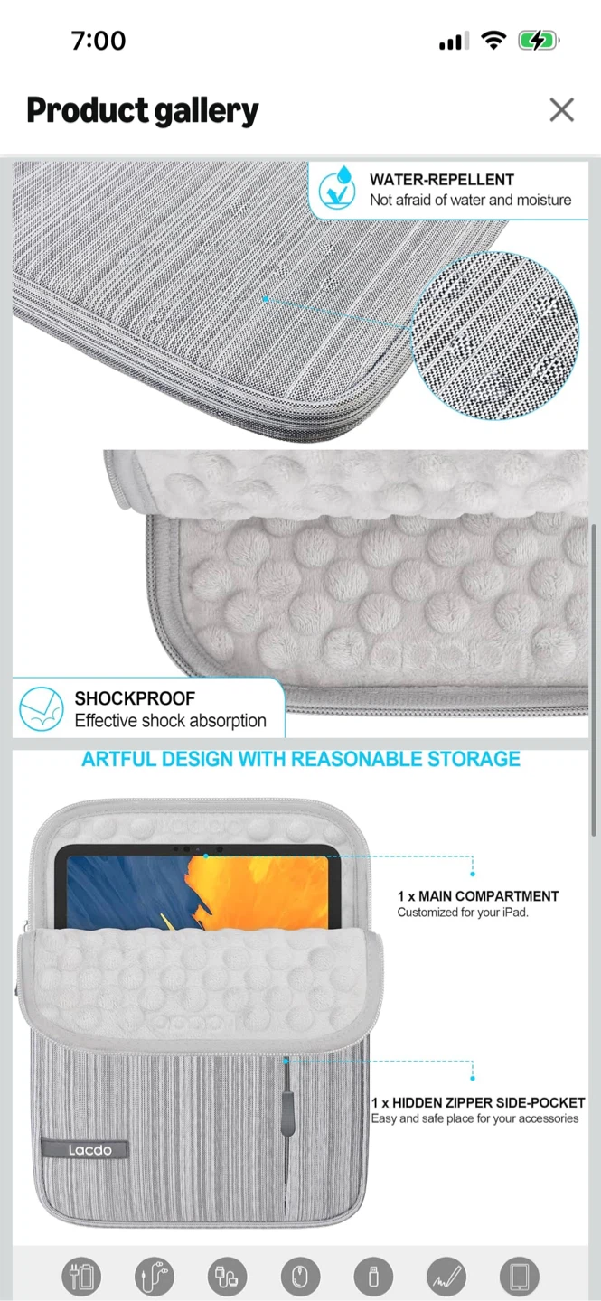 New-Lacdo Tablet Sleeve Case for 11-inch iPads and more - photo 4