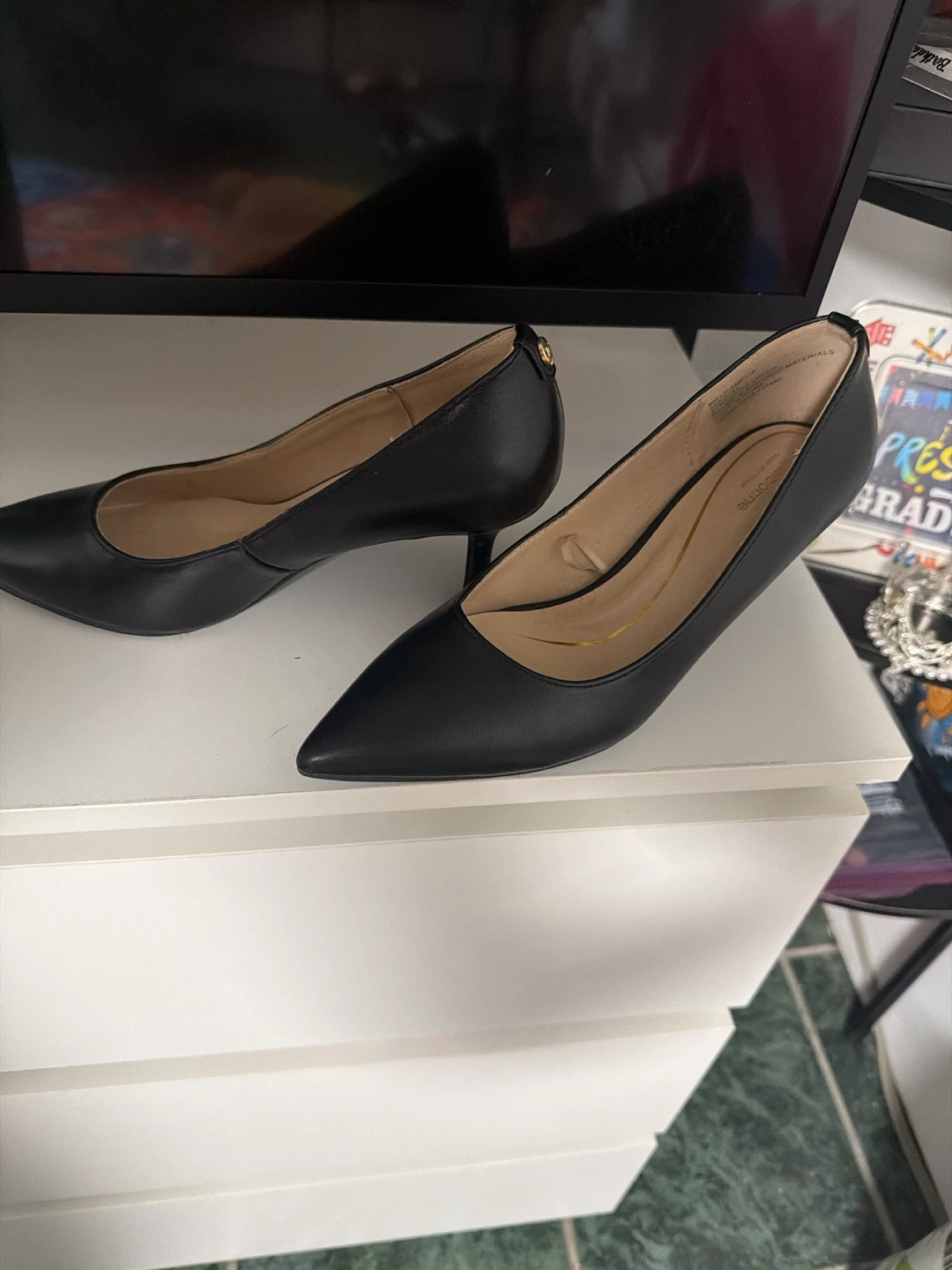 Liz Claiborne Black Faux Leather Heels - photo 2