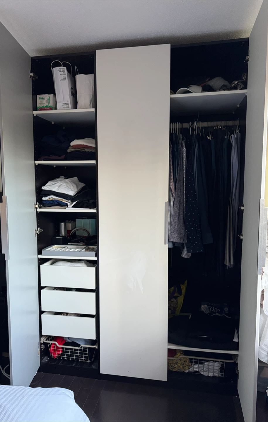 IKEA PAX 3-Door Wardrobe (Mirror & White Doors) - photo 2