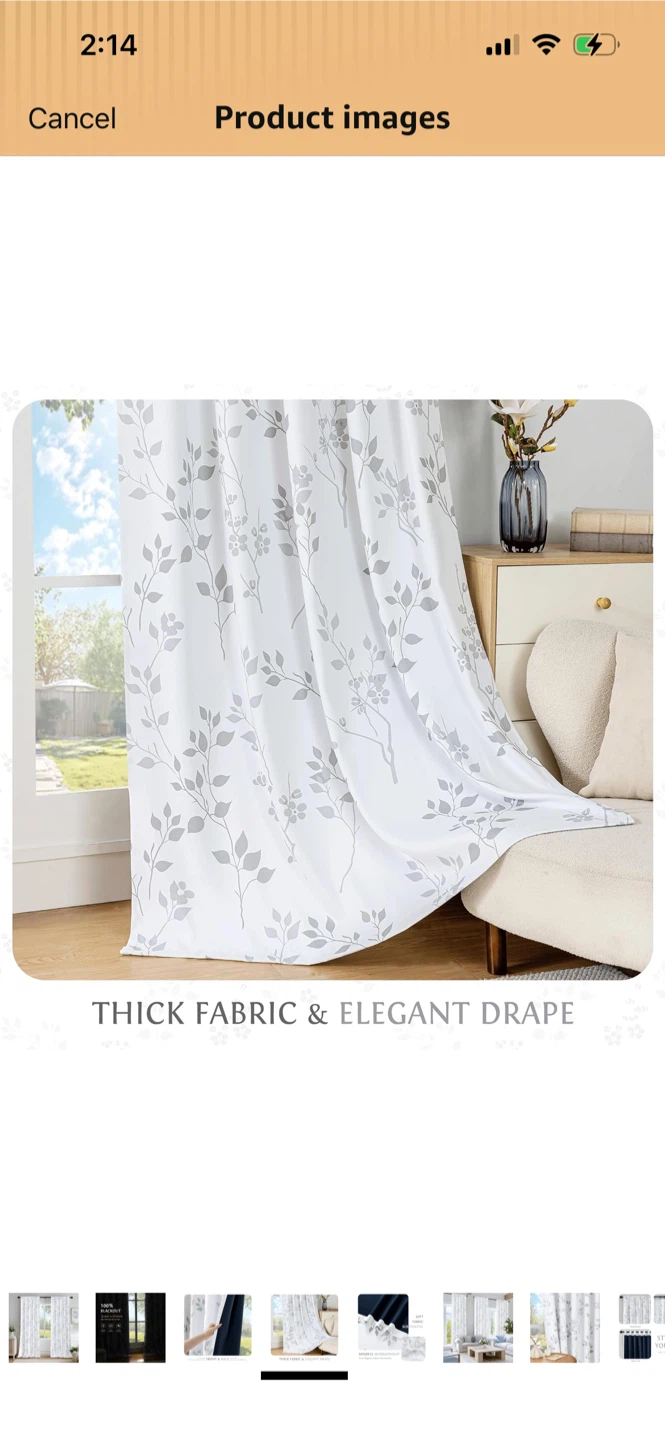 New- 2 panels Farmhouse Style Floral Print Curtains - photo 4