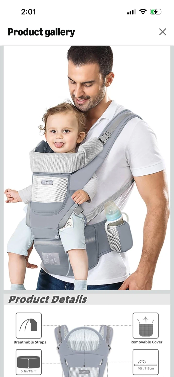 Brand New/YSSKTC Baby Carrier with Waist Stool