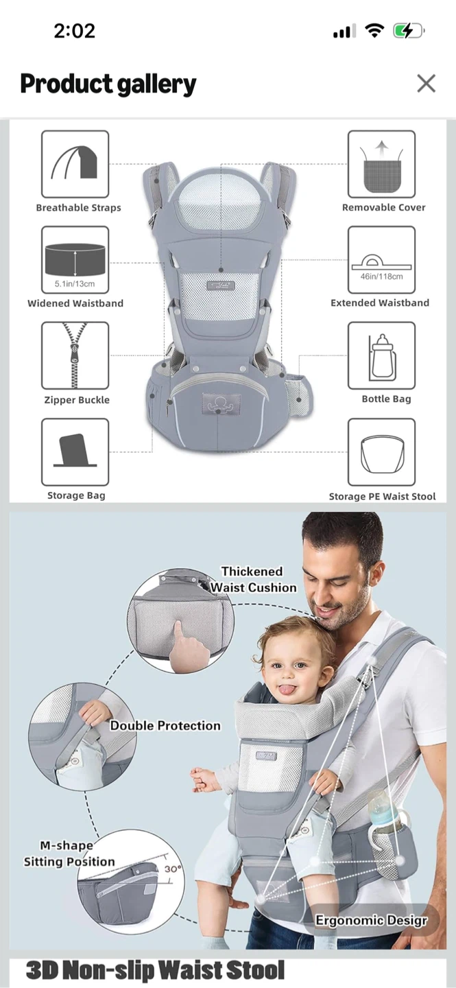 Brand New/YSSKTC Baby Carrier with Waist Stool - photo 3